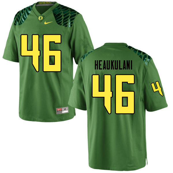 Men #46 Nate Heaukulani Oregn Ducks College Football Jerseys Sale-Apple Green - Click Image to Close